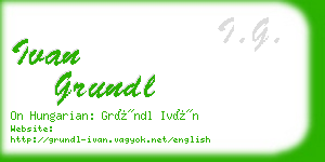 ivan grundl business card